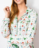 Nutcracker Waltz Long Sleeve Button Up Sleep Shirt and Pants Set