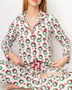 Clara Wreath Long Sleeve Button Up Sleep Shirt and Pants Set
