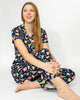 Fizz the Season Short Sleeve Button Up Sleep Shirt and Pant set