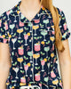 Fizz the Season Short Sleeve Button Up Sleep Shirt and Pant set