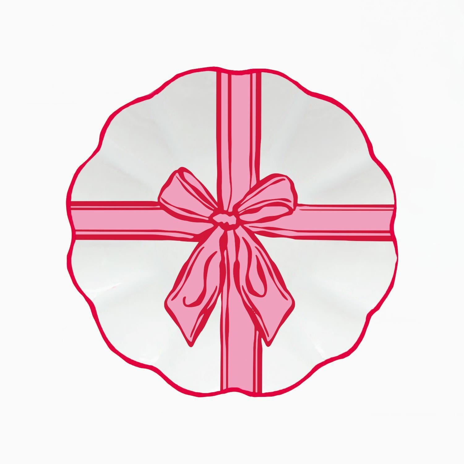 Platter Round Peppermint Present
