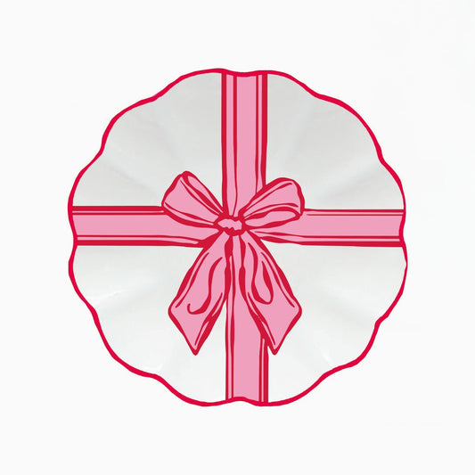 Platter Round Peppermint Present
