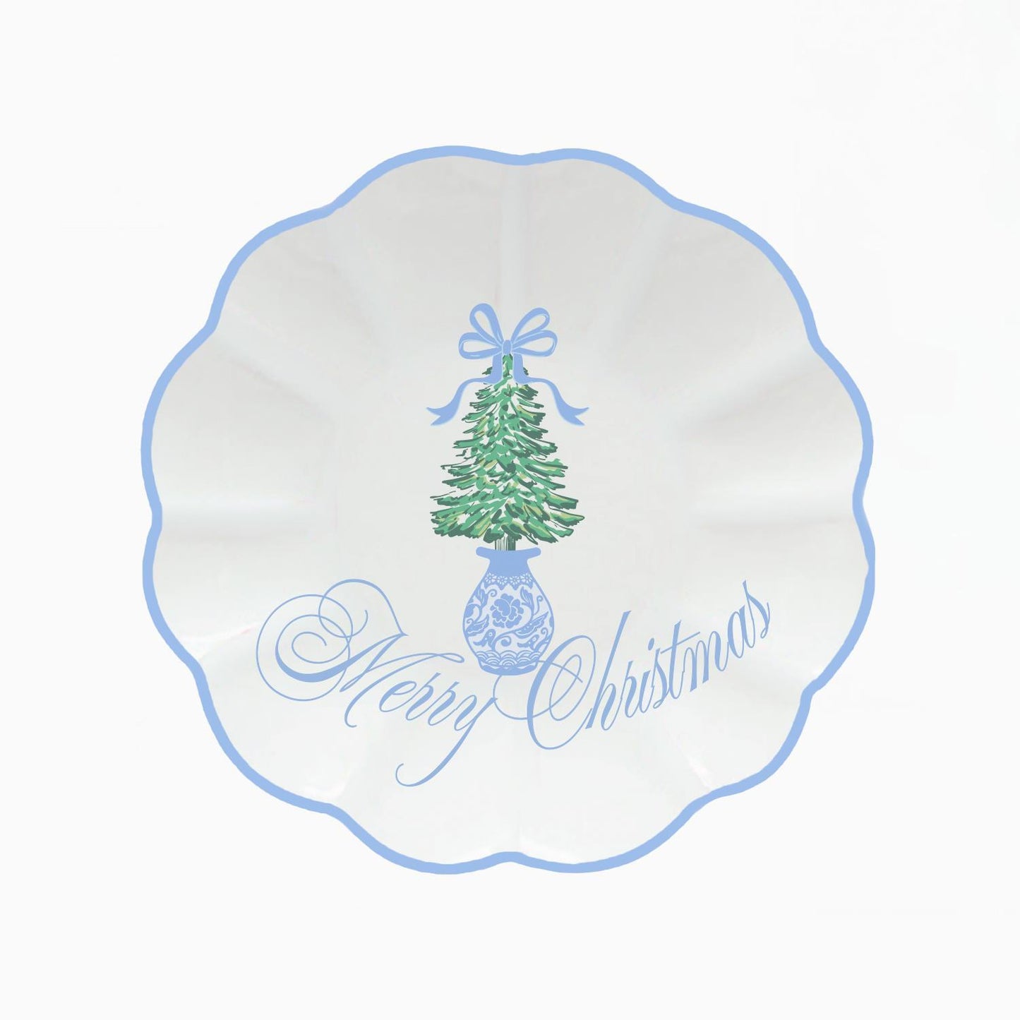Platter Round Winter Pines