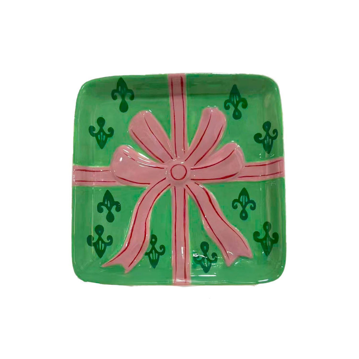 Appetizer Plate Wrapped in Cheer Green