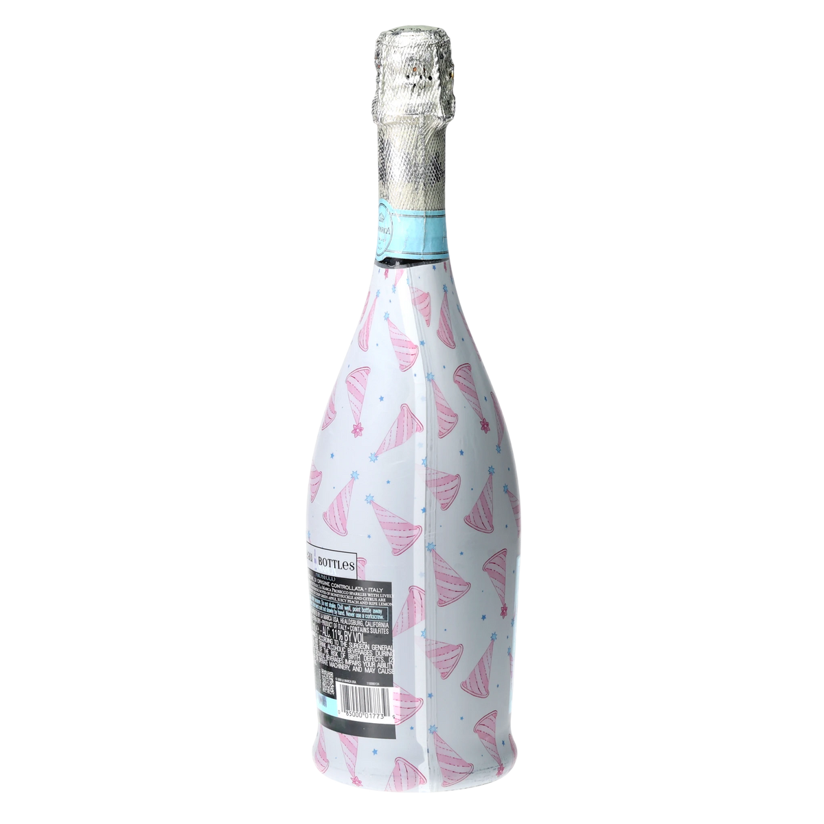 Pastel Birthday Party Hats Prosecco Bottle Wrap