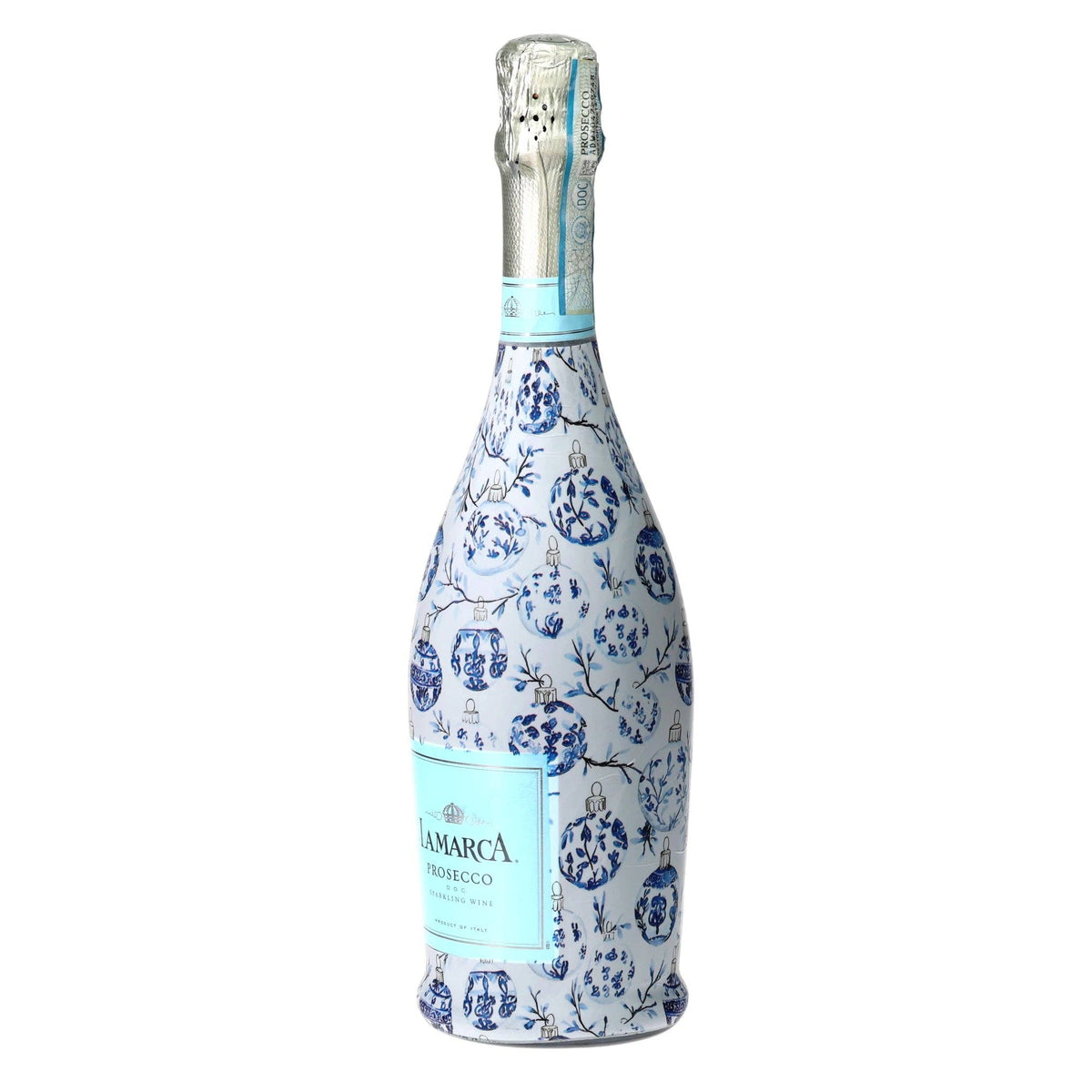 Limited Edition Blue Ornaments Prosecco Bottle Wrap
