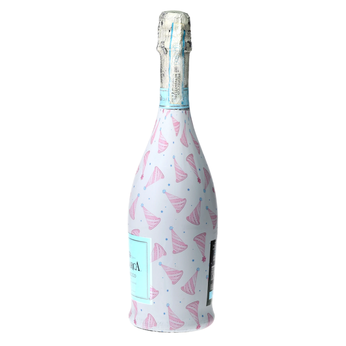 Pastel Birthday Party Hats Prosecco Bottle Wrap