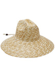Straw Lifeguard Hat wheat w/ 2 color mono