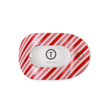 Flat Round Hair Clip | Medium | Candy Cane Crush
