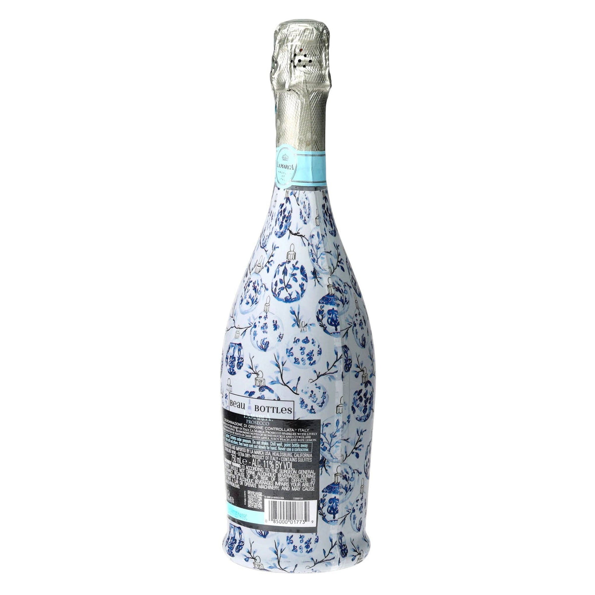 Limited Edition Blue Ornaments Prosecco Bottle Wrap