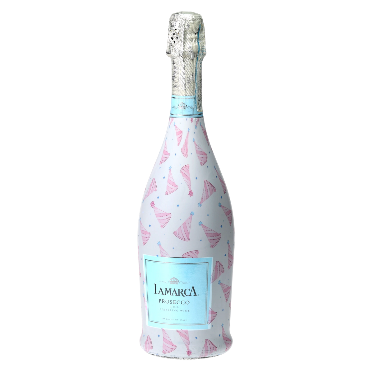 Pastel Birthday Party Hats Prosecco Bottle Wrap