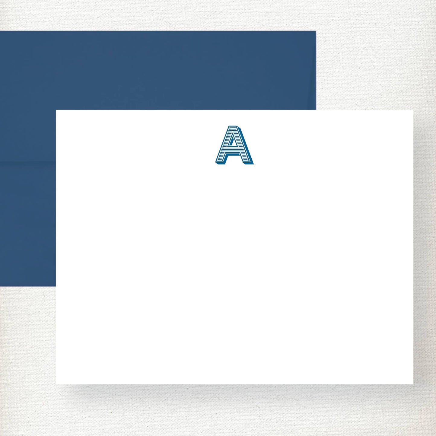 Stripe Initial Note Card