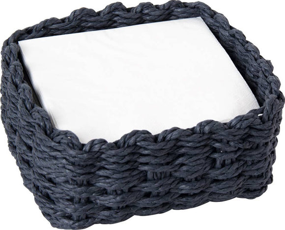 Paper Cocktail Napkin Paper Woven Caddy Paper Weave Drk Blue