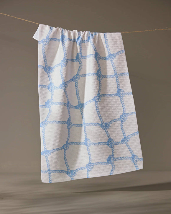Tethered Blue Tea Towel