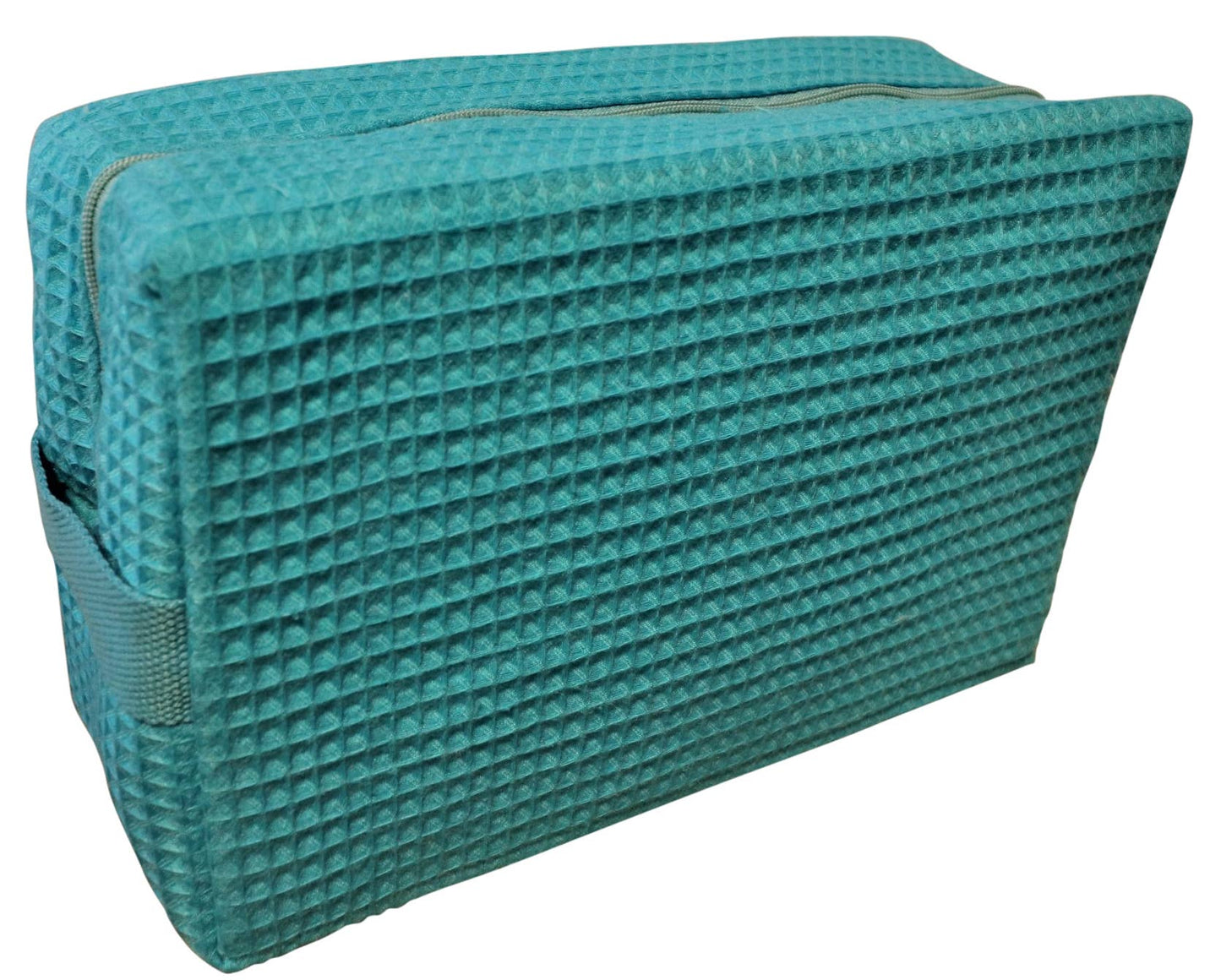 Cotton Waffle Cosmetic Bag w/ monogram - CHS