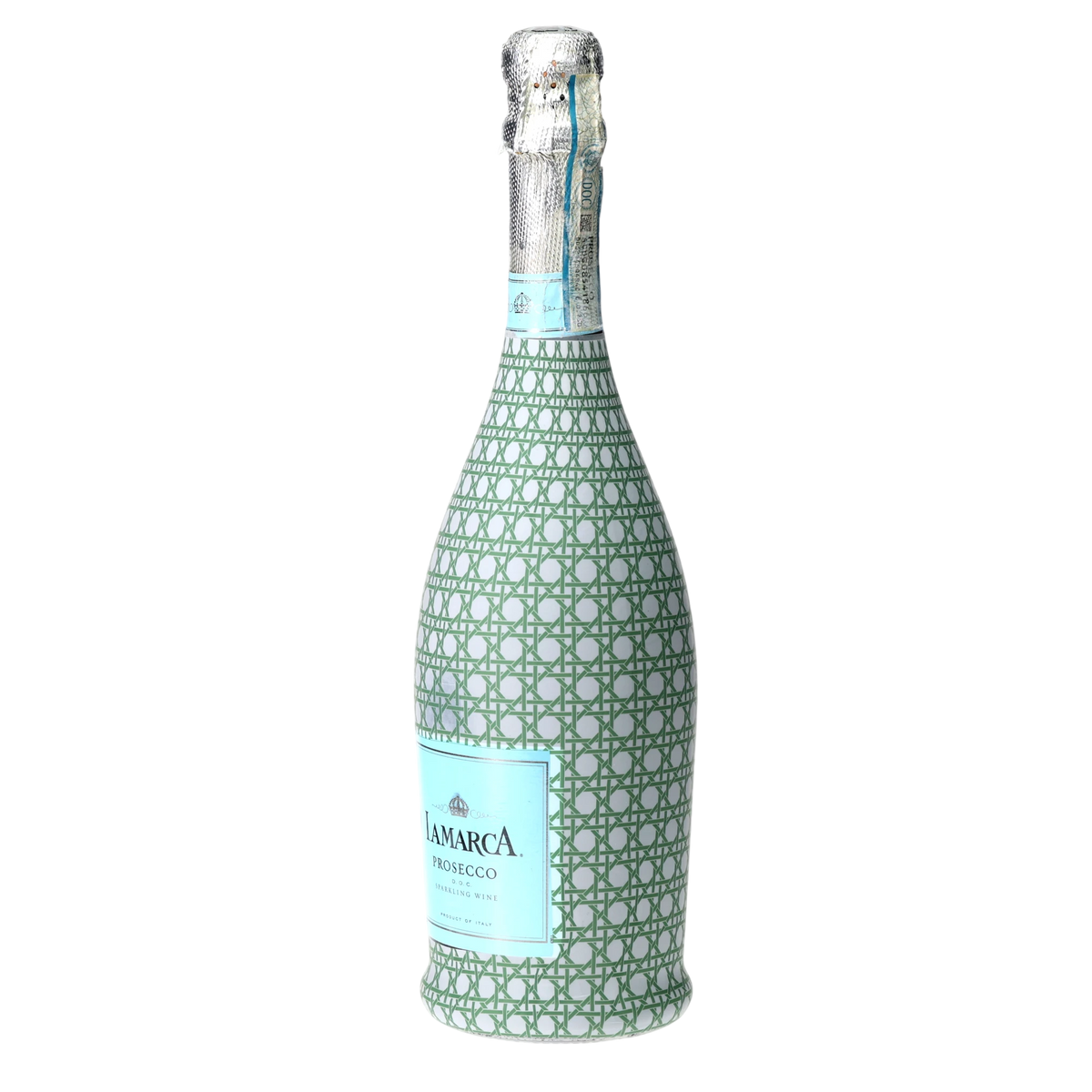 Sage & White Cane Prosecco Bottle Wrap