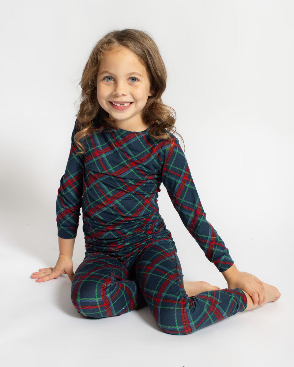 Kid's Layton Plaid Long Sleeve Pajamas