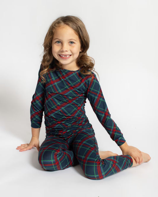 Kid's Layton Plaid Long Sleeve Pajamas
