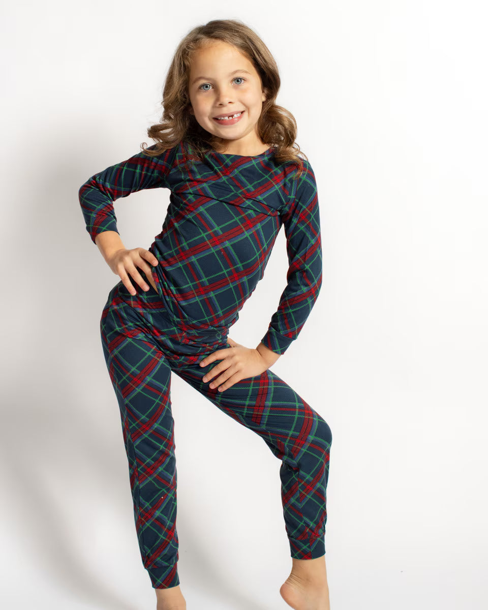 Kid's Layton Plaid Long Sleeve Pajamas