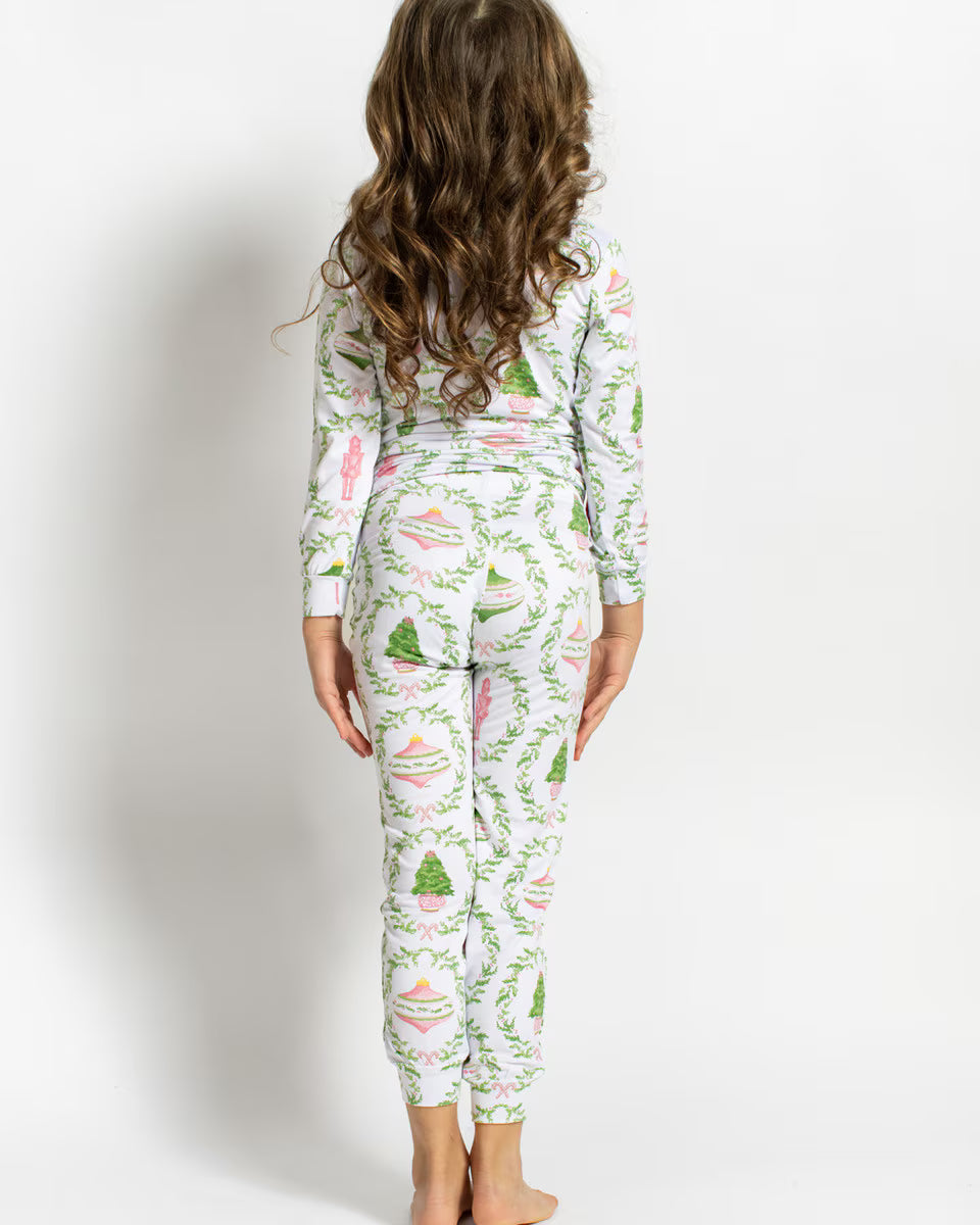 Kid's Nutcracker Trellis Long Sleeve Pajamas
