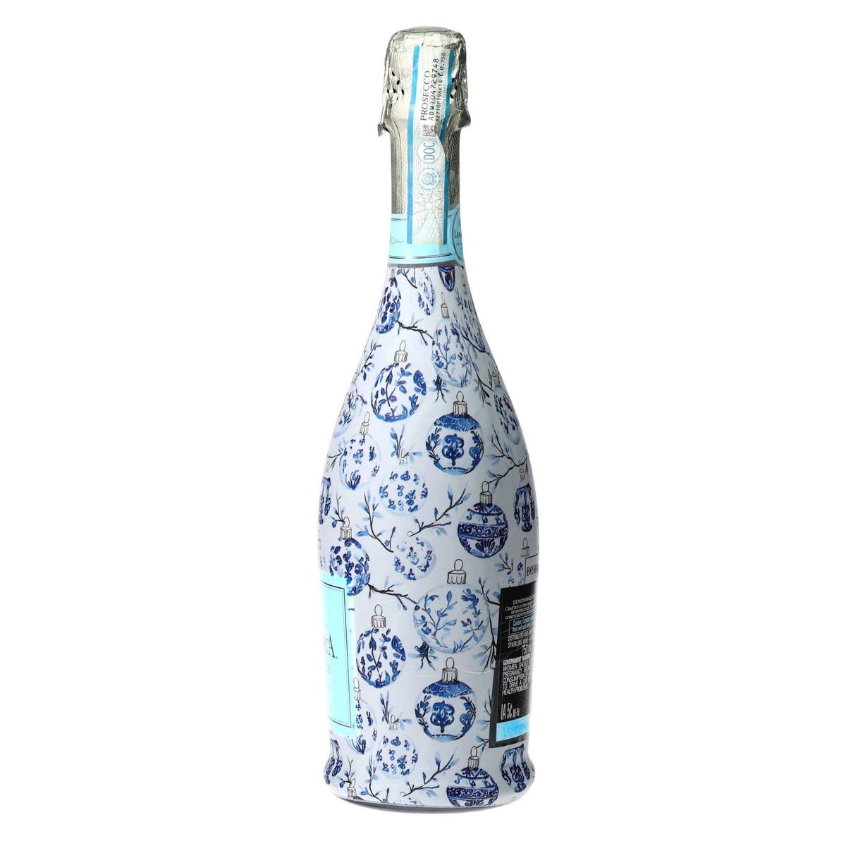 Limited Edition Blue Ornaments Prosecco Bottle Wrap