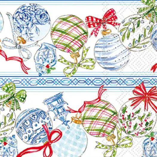 Blue Ornaments Guest Towel - set 16