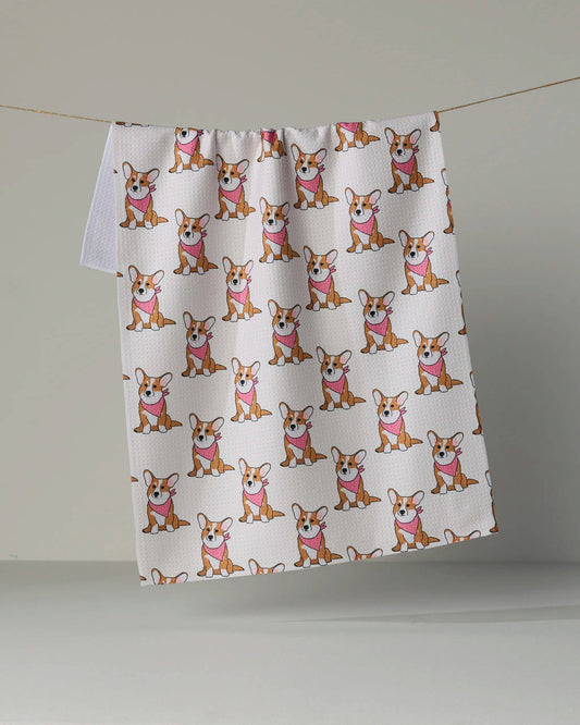 Corgi Pals Tea Towel