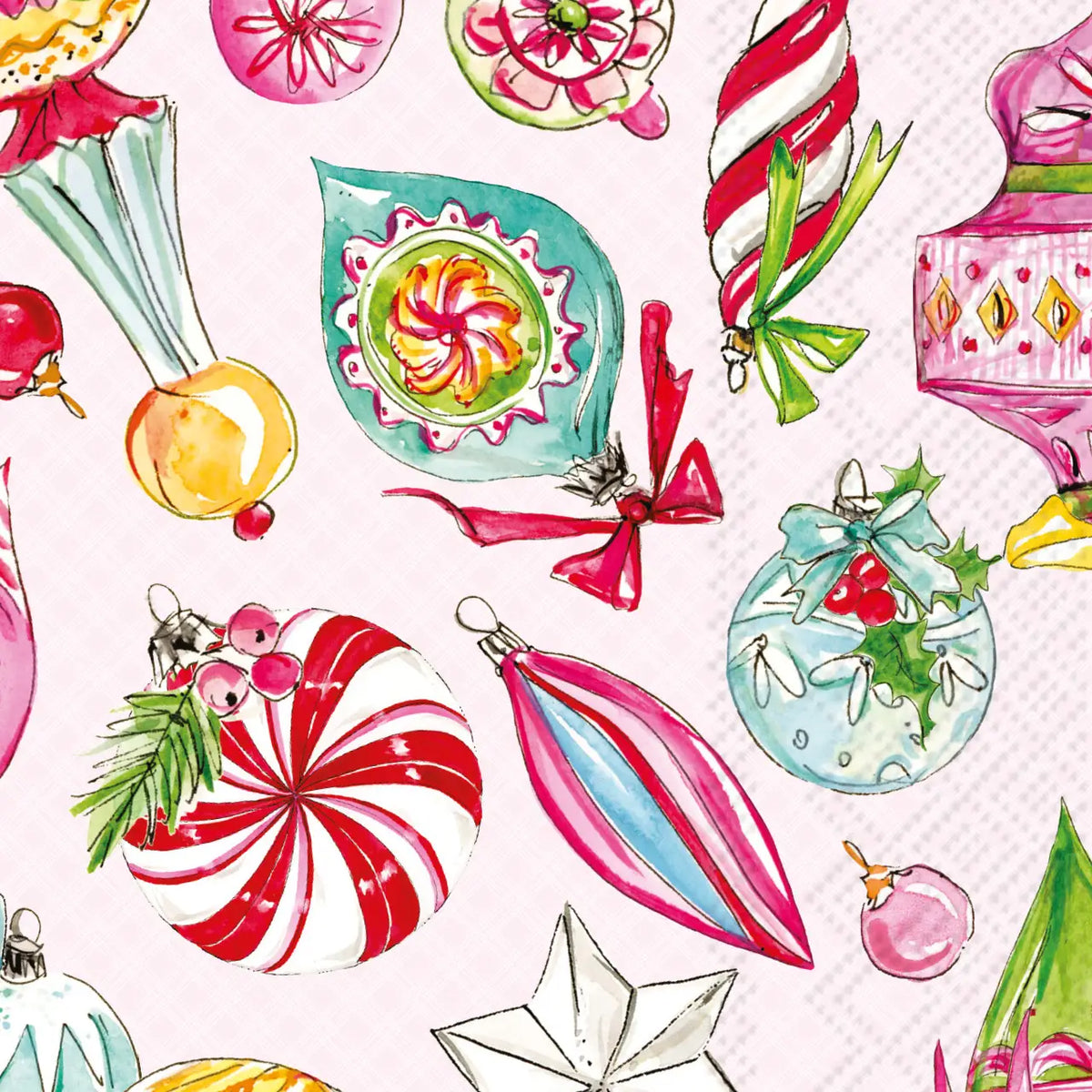 Paper Guest Towels 20ct Vintage Ornaments Christmas
