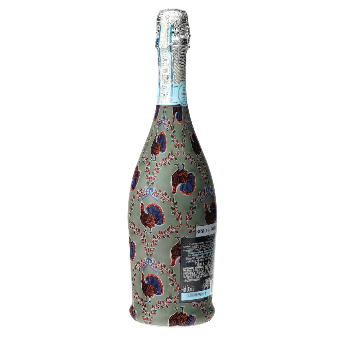Autumn Turkey Trellis Prosecco Bottle Wrap