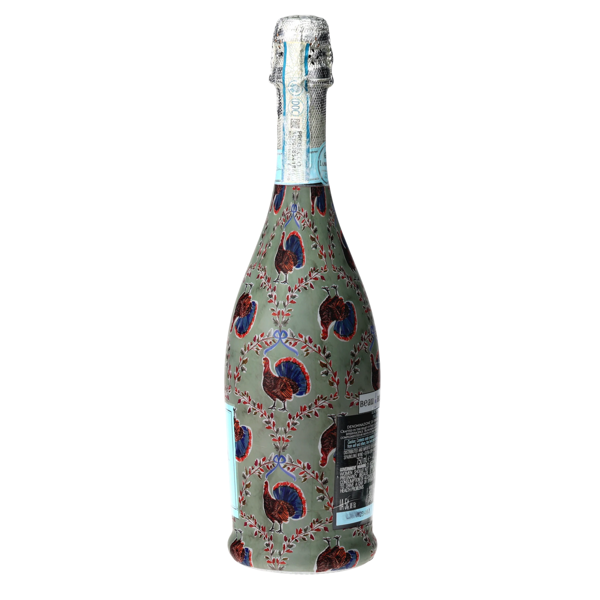 Autumn Turkey Trellis Prosecco Bottle Wrap