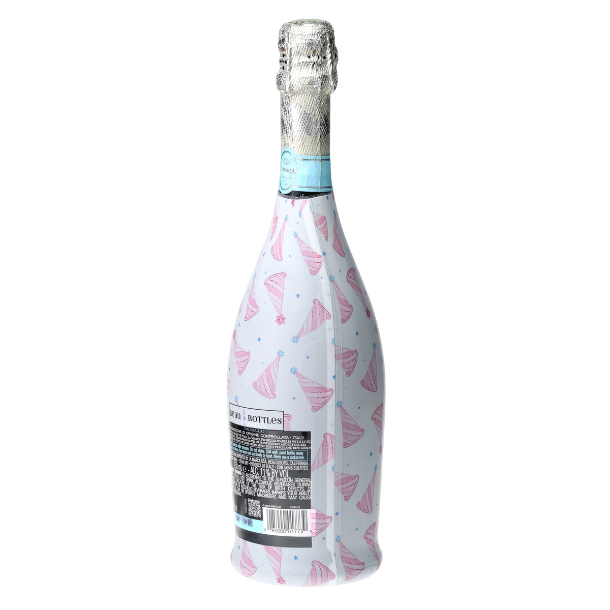 Pastel Birthday Party Hats Prosecco Bottle Wrap