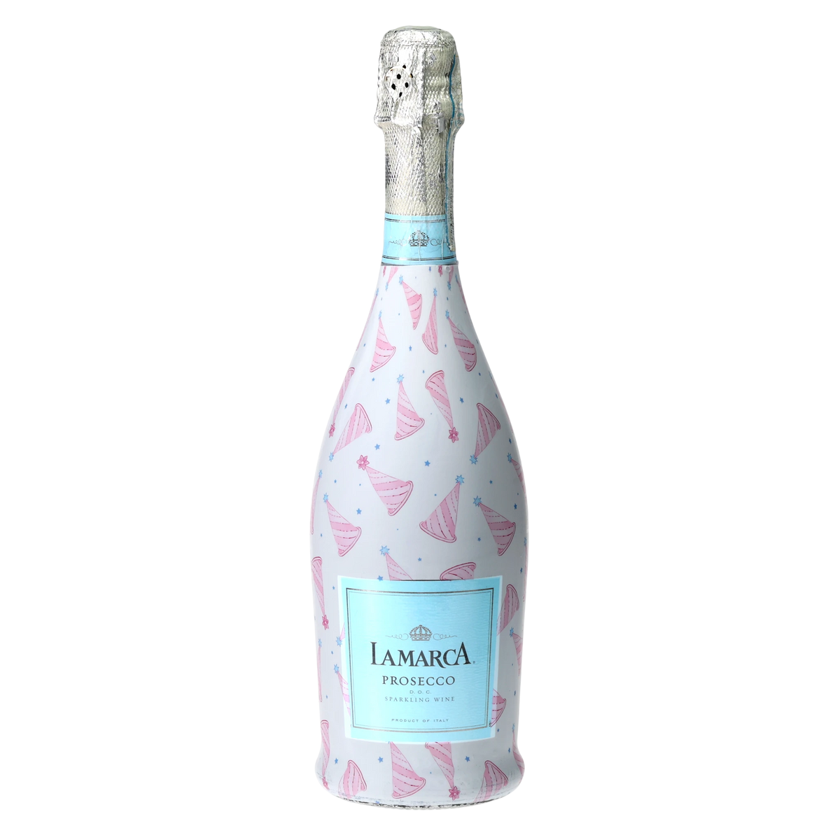 Pastel Birthday Party Hats Prosecco Bottle Wrap