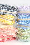 Gingham Frilly Makeup Bags, Makeup Bags, Summer Bag