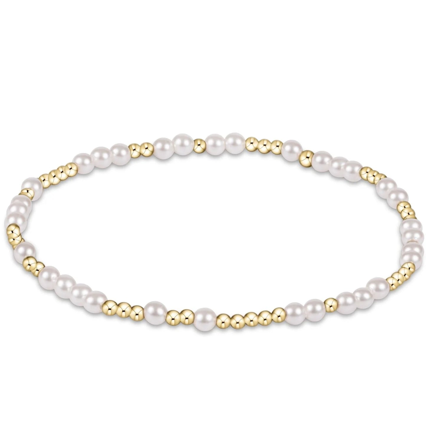 egirl Hope Unwritten 3mm bead bracelet - Pearl