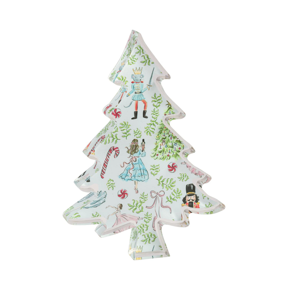 Small Nutcracker Pattern Acrylic Tree