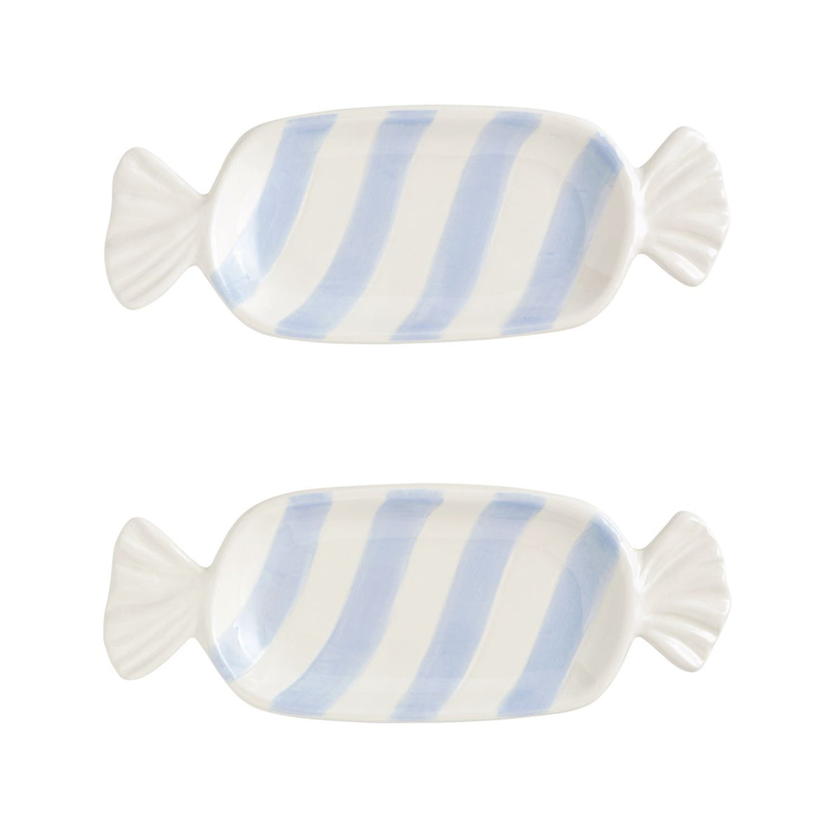 Blue Candy Tidbit Plate Set