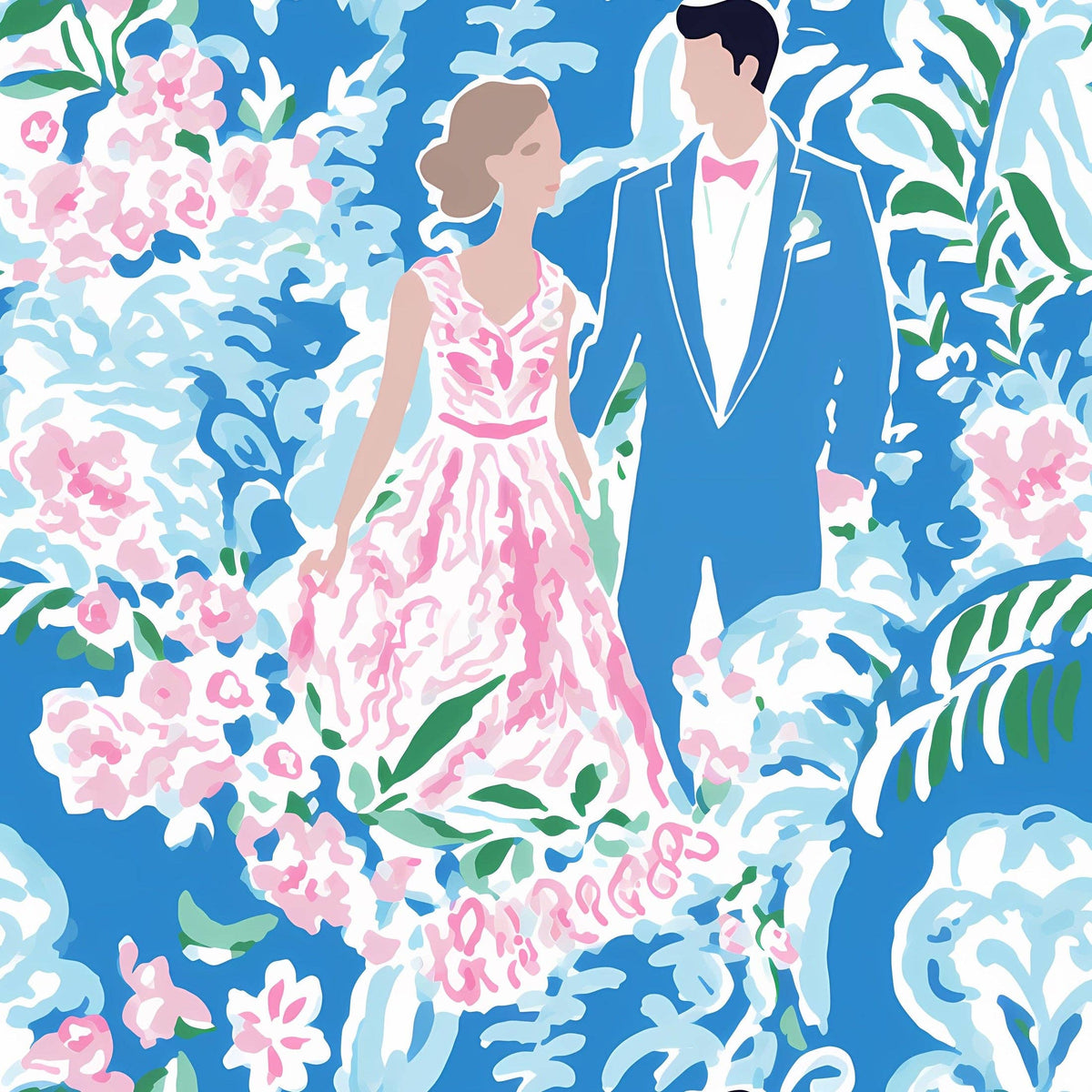 Preppy Bride & Groom Prosecco Bottle Wrap