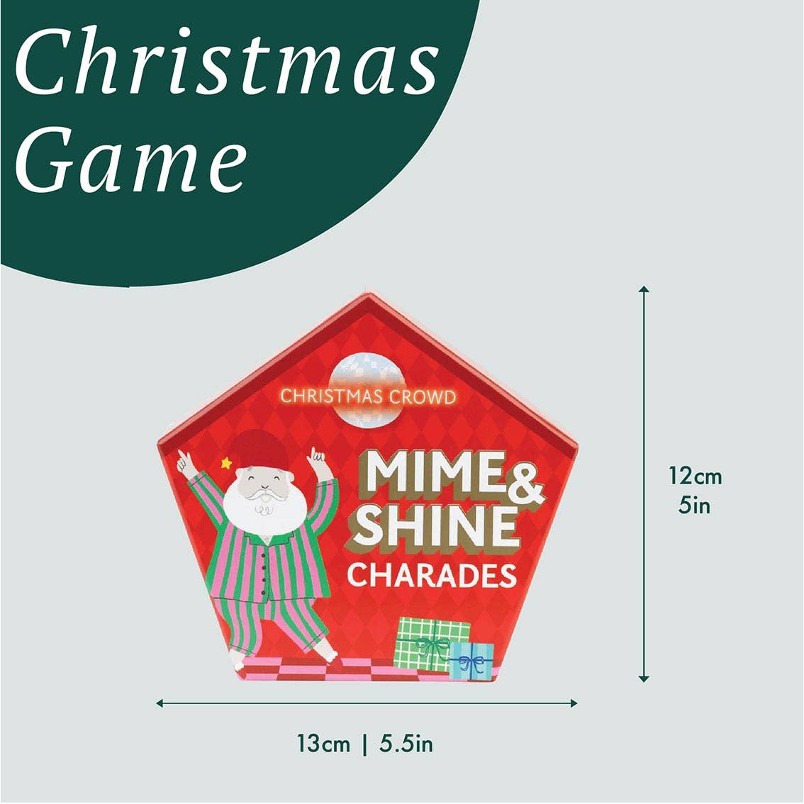 Santa Mime & Shine Charades Game - 6 Pack Display | Christmas Game |