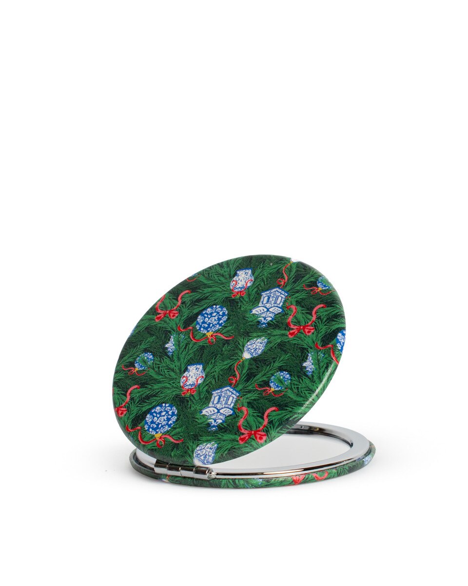 Spruce It Up Pocket Mirror Green/Multi 2.75"