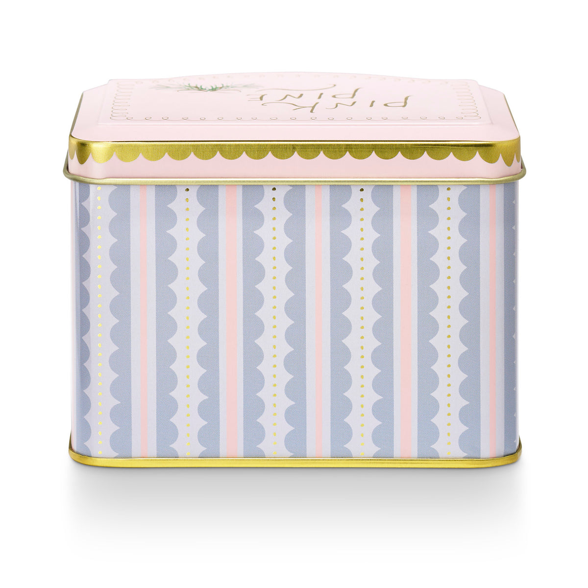 Pink Pine Printed Tin candle