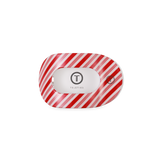 Flat Round Hair Clip | Small | Candy Cane Crush