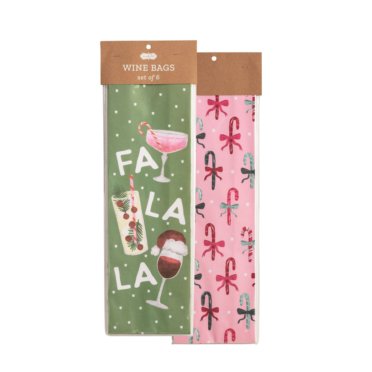 Fa La La Paper Wine Bag Set