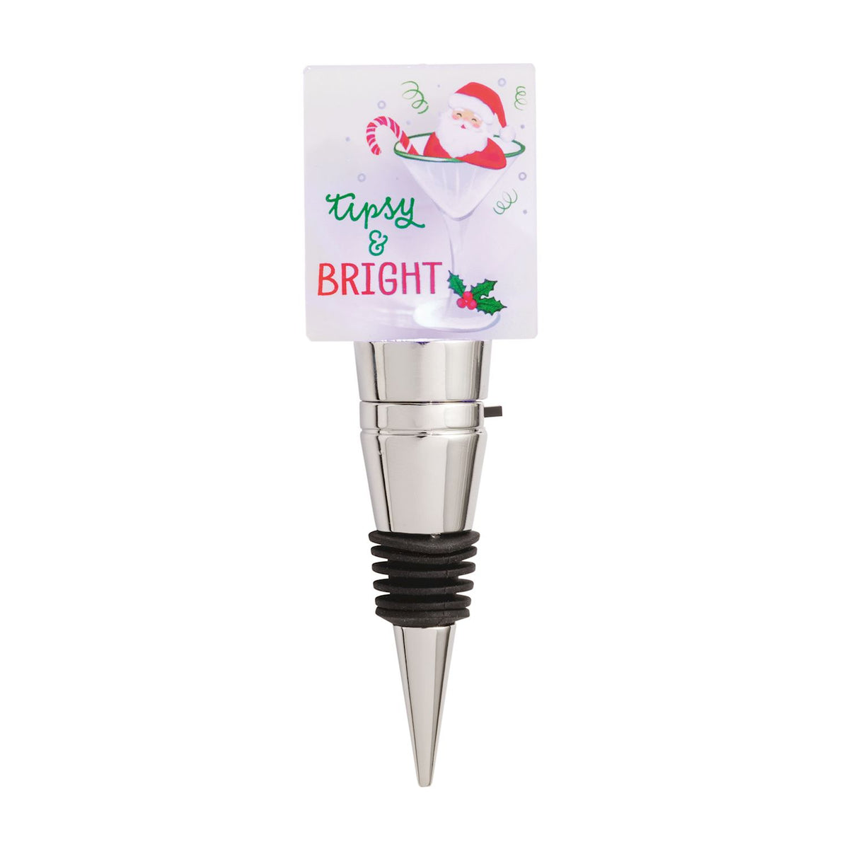 Tipsy & Bright Plaque Bottle Stopper