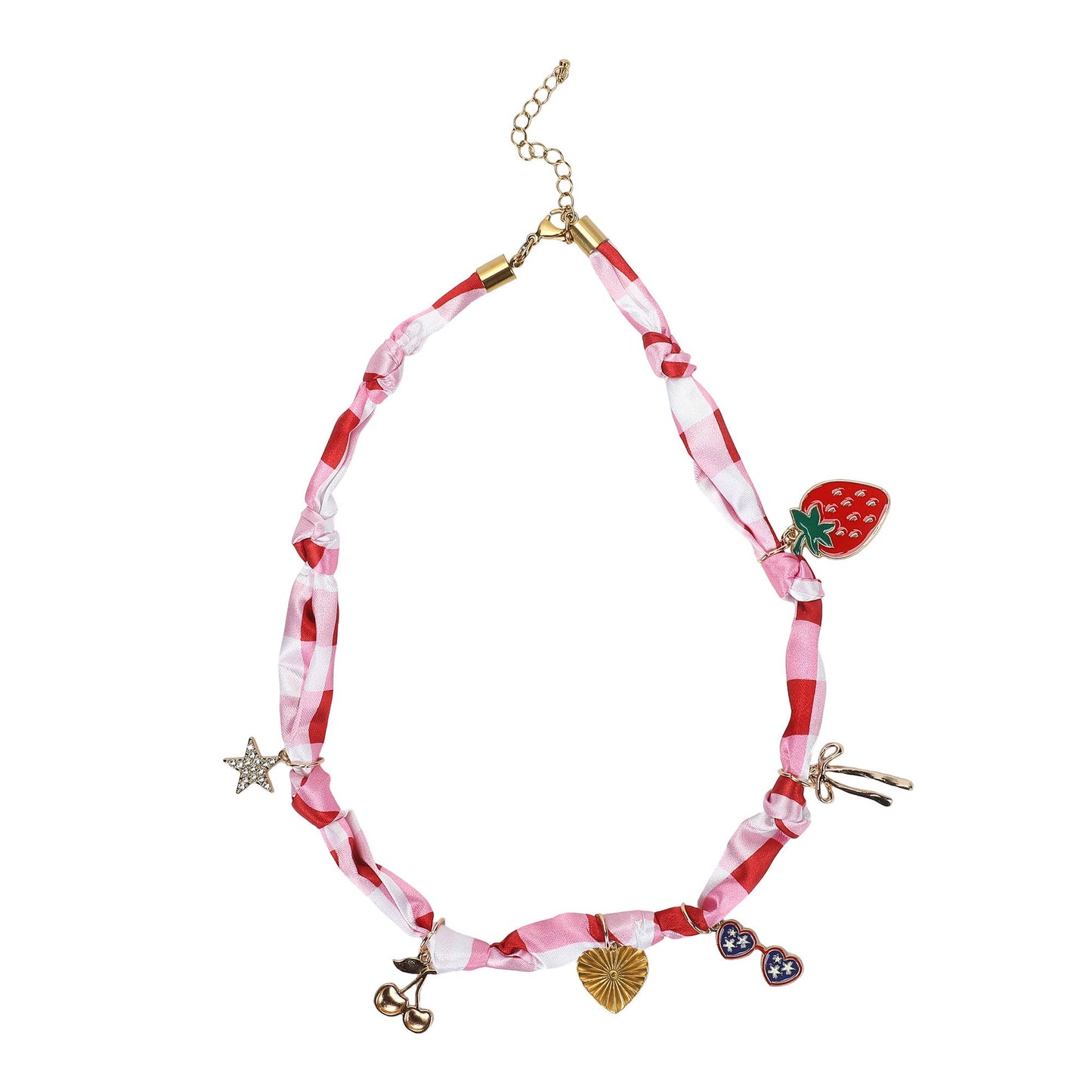 All-American Gingham Charm Necklace