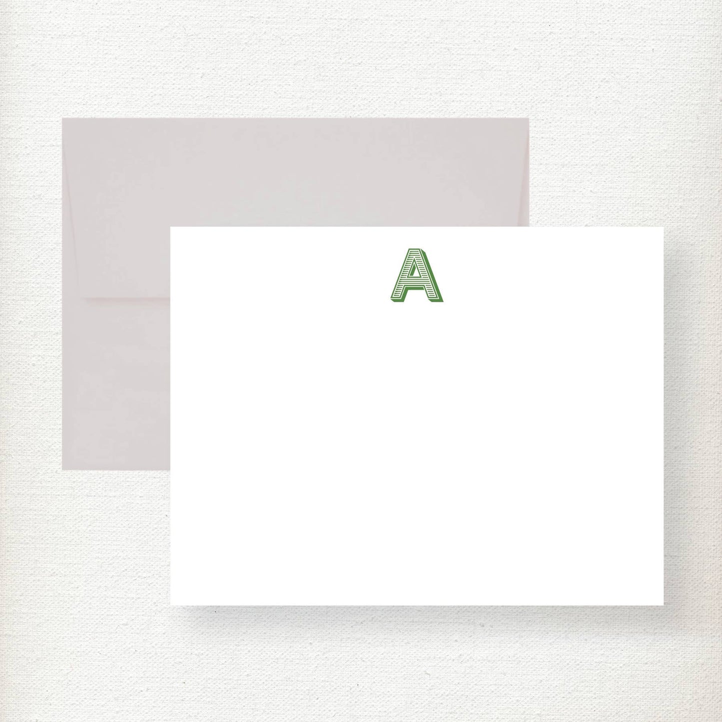 Stripe Initial Note Card