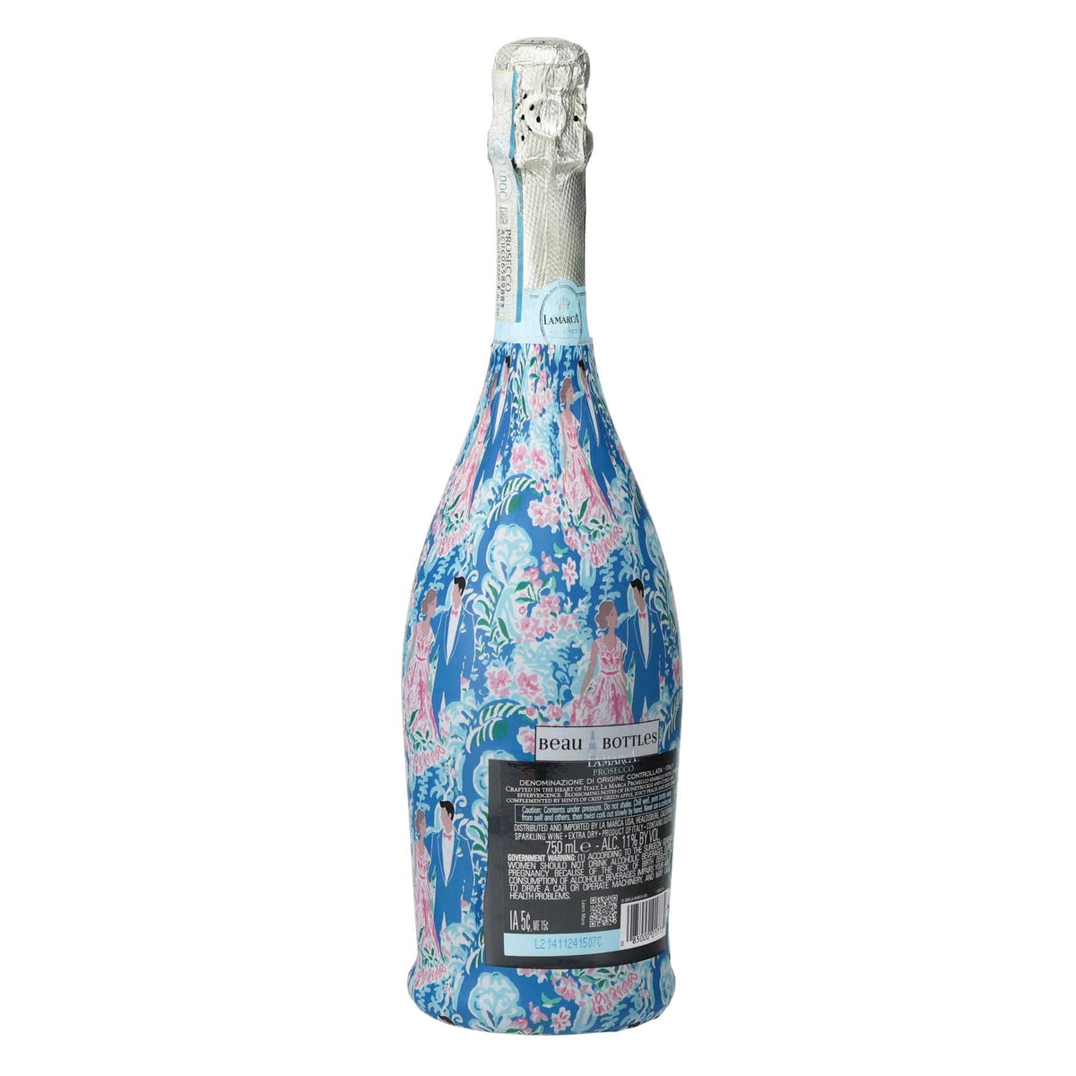 Preppy Bride & Groom Prosecco Bottle Wrap