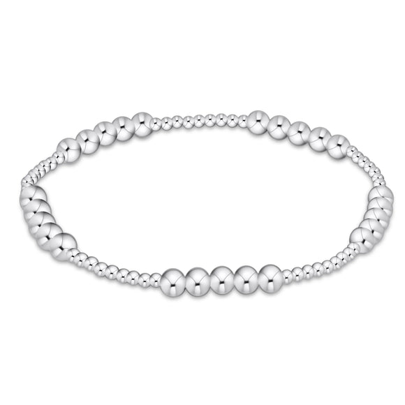 Classic Blissful pattern 2mm Bead bracelet - 4mm Sterling
