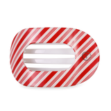Flat Round Hair Clip | Large | Candy Cane Crush