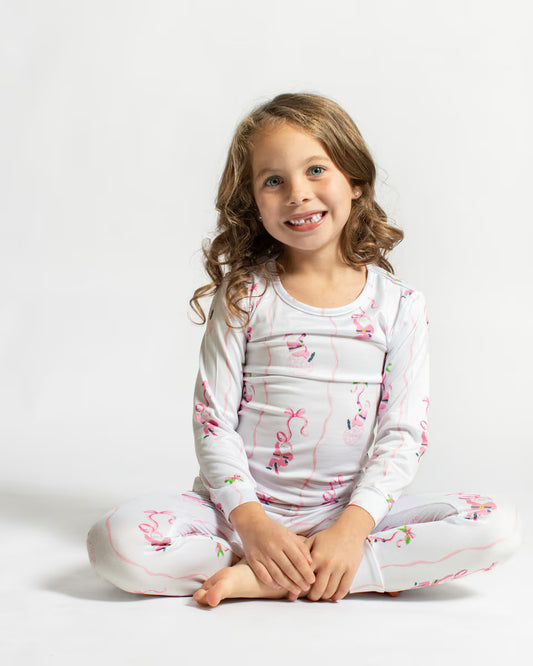 Kid's Wrapped in Ribbons Long Sleeve Pajamas