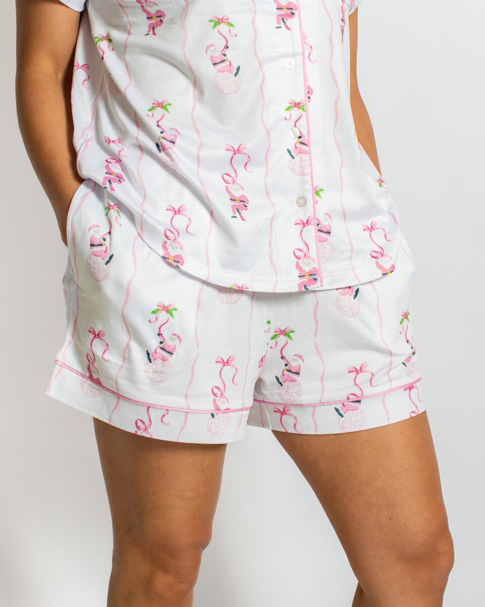 Wrapped in Ribbons Shorts and Pink T-Shirt Set
